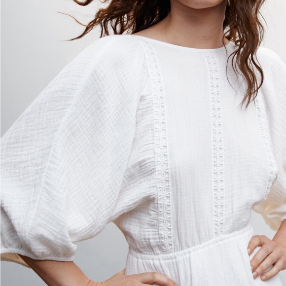 NWT Mango Cotton dress with rear bow size L - Picture 3 of 9